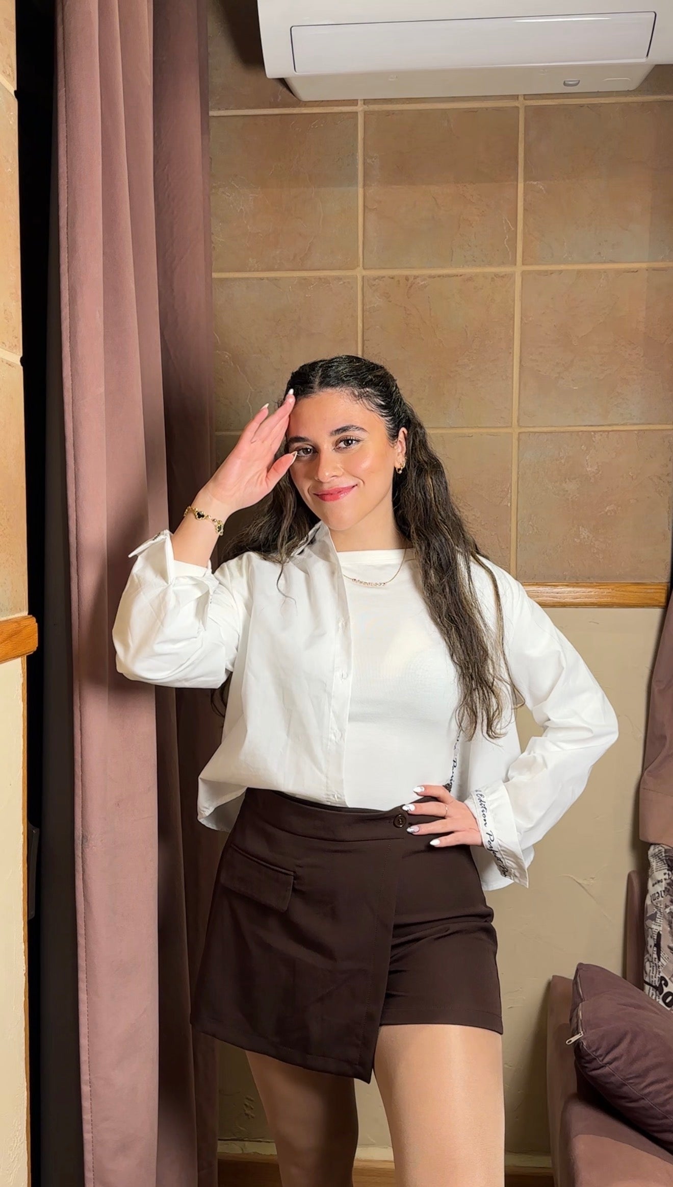 Brown skort